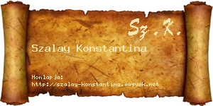 Szalay Konstantina névjegykártya
